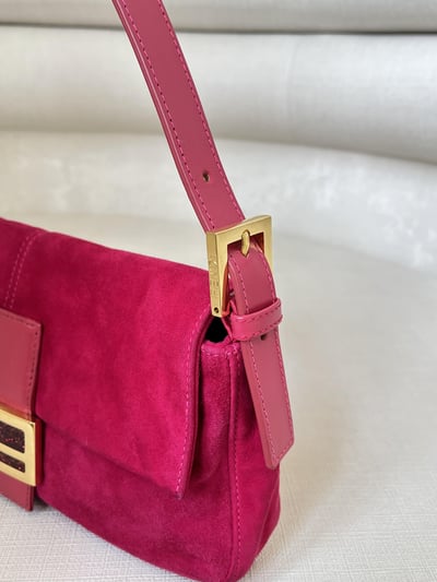 Fendi絨布法棍(桃粉色）11