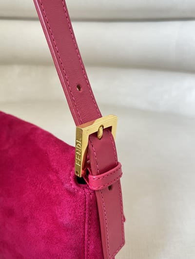 Fendi絨布法棍(桃粉色）15