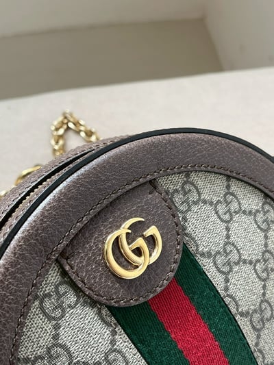 Gucci老花圓餅包2