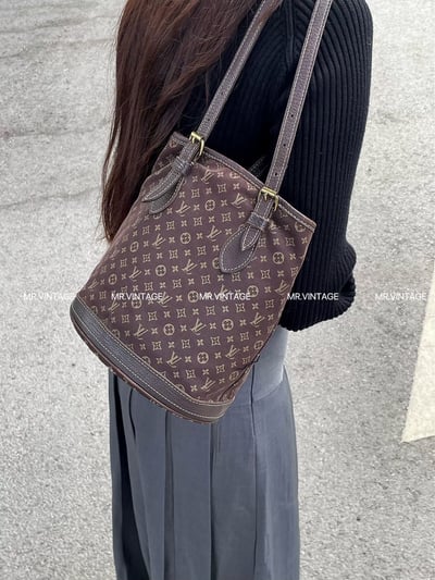 Louis vuitton老花刺繡水桶包3