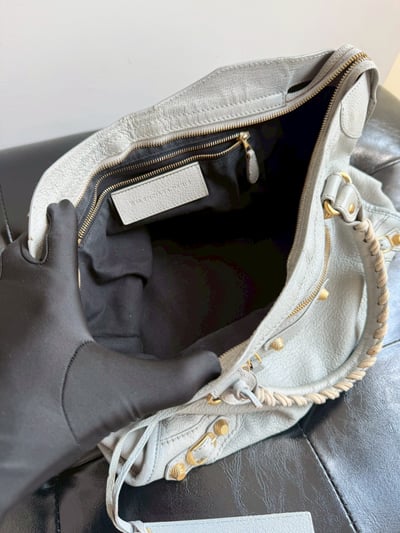 Balenciaga機車包(冰川藍)15