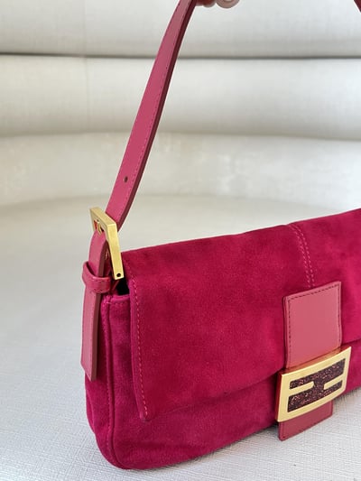 Fendi絨布法棍(桃粉色）17