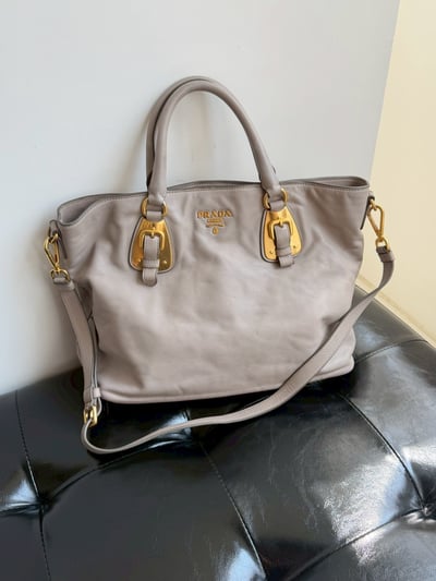 Prada托特包(藕粉色)5