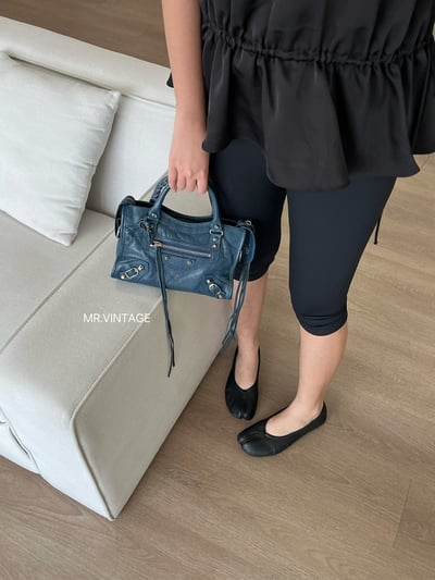 Balenciaga 迷你機車包(深藍)2