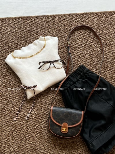 Celine凱旋門馬鞍包1