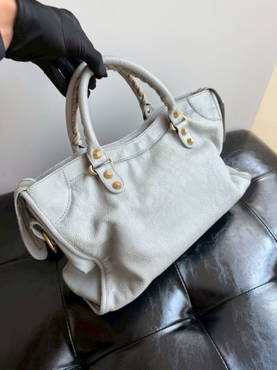 Balenciaga機車包(冰川藍)8