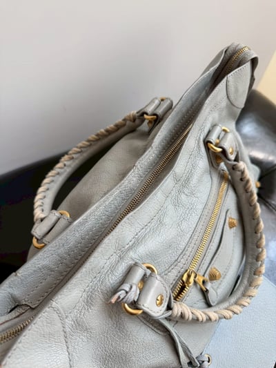 Balenciaga機車包(冰川藍)6