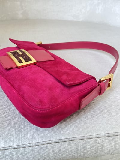 Fendi絨布法棍(桃粉色）9