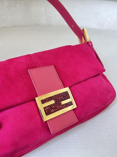 Fendi絨布法棍(桃粉色）5