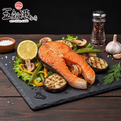 【五朝港水產】頂級大西洋鮭魚片2