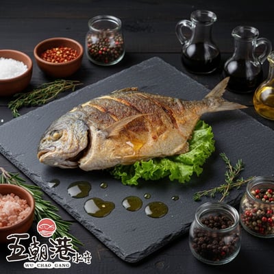【五朝港水產】10尾招財三去黃金鯧/紅杉魚(400~500g/尾)2