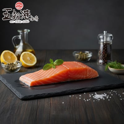 【五朝港水產】紐西蘭庫克山帝王鮭魚菲力1