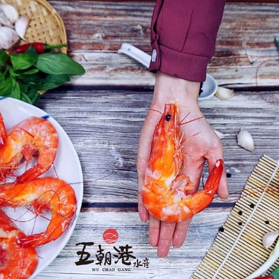 【五朝港水產】熟凍白蝦(41/50)4