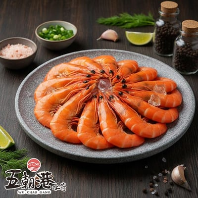 【五朝港水產】熟凍白蝦(21/25)1