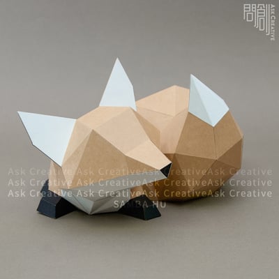 趴坐萌尾巴小狐狸2