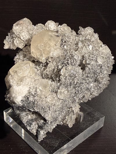 福建方解石共生水晶 10x17x82