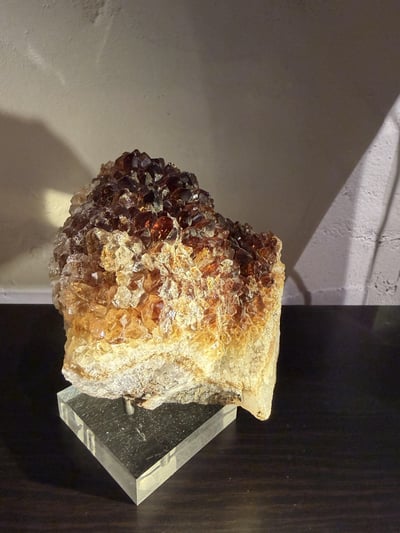 巴西帶皮黃水晶 9x12x7(cm)3