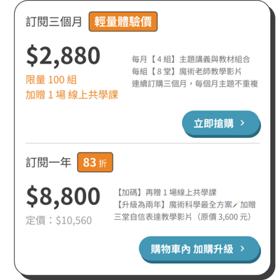 ★最優惠★ 魔術科學課【訂閱三個月】（限量加贈線上共學課）2