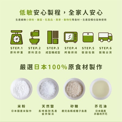 【禾 nogi】日本熱銷 無麩質點心 | Buono米餅 | 菠菜風味4