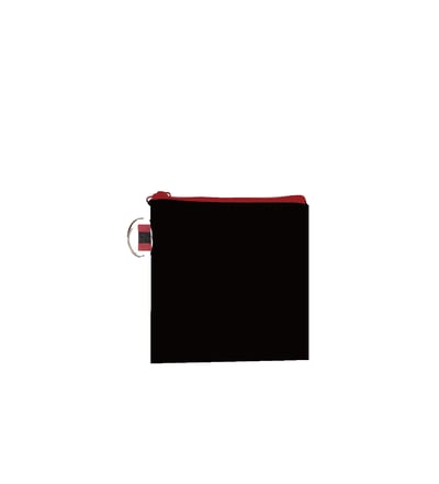 客製化  黑色方型款 帆布小零錢包1