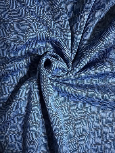 方格紋圖案印花-POLO衫短袖上衣-深藍（男）5