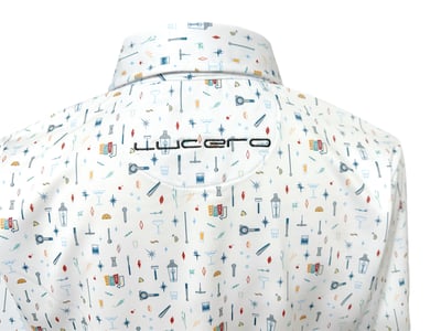 情侶款｜俏皮實驗室圖騰印花 長袖款-白底（男）4