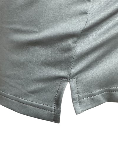 情侶款｜螢火蟲系列 灰色拼接黑 撞色 短袖POLO衫-女6