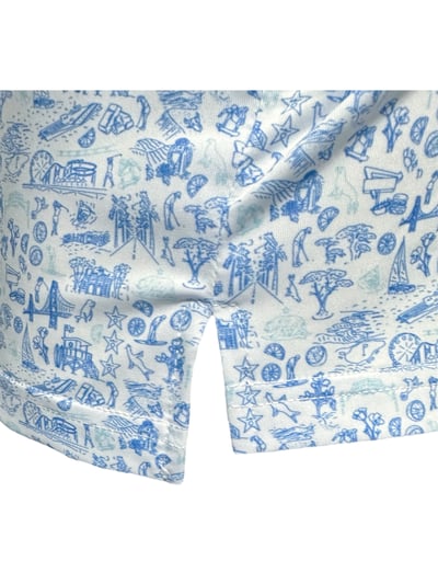 情侶款｜螢火蟲系列 旅遊地圖印花 短袖POLO衫-女6