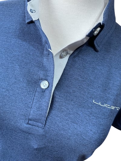 情侶款 | 磨毛面料超親膚POLO衫短袖上衣-深藍（女）3