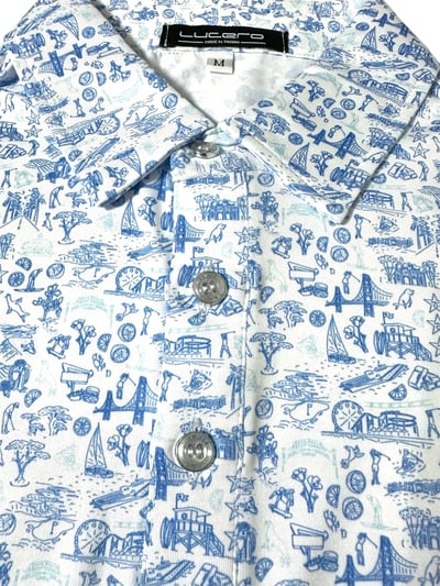 情侶款｜螢火蟲系列 旅遊地圖印花 短袖POLO衫-女4