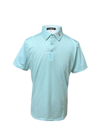 情侶款｜螢火蟲系列 清新薄荷綠印花 短袖POLO衫-男1