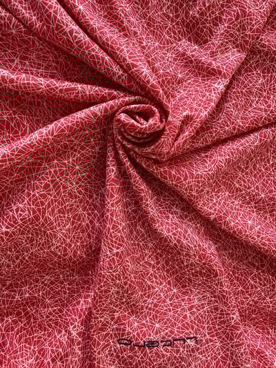 情侶款｜閃耀星圈圖案印花-POLO衫短袖上衣-紅（男）1332046