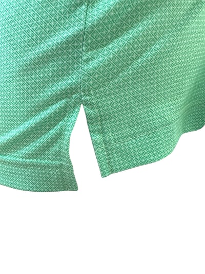 情侶款 | 草綠雪花菱格紋印花-POLO衫短袖上衣-綠（男）6