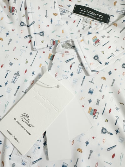 情侶款｜俏皮實驗室圖騰印花 長袖款-白底（男）3