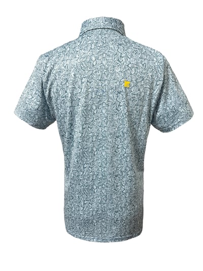 情侶款｜螢火蟲系列 清新花影印花 短袖POLO衫-男2