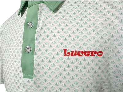 情侶款｜螢火蟲系列  綠葉瓣撞色 短袖POLO衫-男3