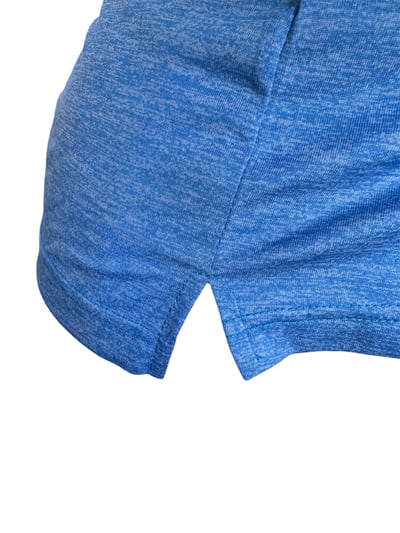 情侶款｜暈染深淺藍色印花-POLO衫短袖上衣-藍（女）3