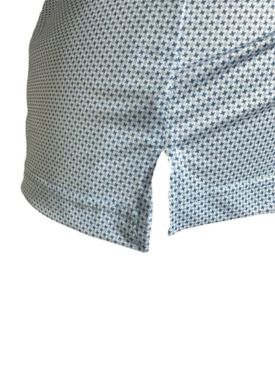 情侶款｜小十字深淺藍印花 短袖POLO衫-女6