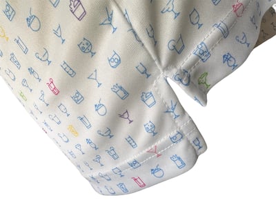 情侶款 | 杯子圖案印花POLO衫短袖上衣-淺藍（男）4