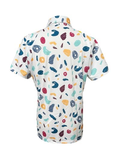 情侶款｜螢火蟲系列 塗鴉彩繪印花 短袖POLO衫-男2