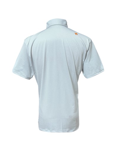 情侶款｜螢火蟲系列 淺霧綠幾何滿版小印花短袖POLO衫-男2