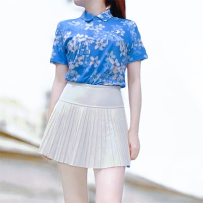 女｜高腰彈性百褶裙 風琴褶裙 運動A字 修身裙-SM5