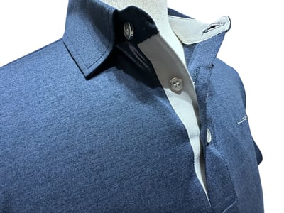 情侶款 | 磨毛面料超親膚POLO衫短袖上衣-深藍（男）3