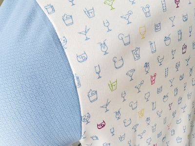 情侶款 | 杯子圖案印花POLO衫短袖上衣-淺藍（男）3