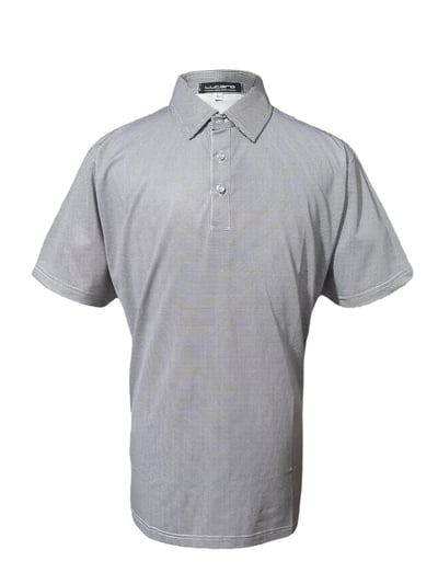 男款｜螢火蟲系列 千鳥格紋黑印花 短袖POLO衫-男1