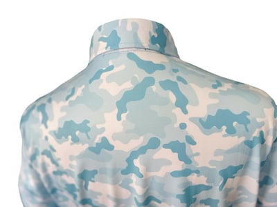 情侶款 | 迷彩圖案POLO衫短袖上衣-碧藍色（男）4