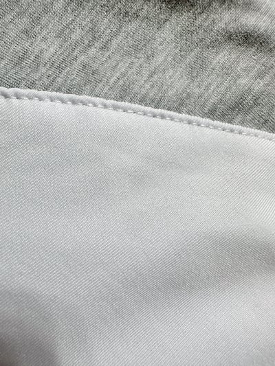 情侶款 | 灰袖拼接白色-POLO衫短袖上衣-灰袖（男）3