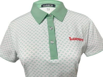 情侶款｜螢火蟲系列  綠葉瓣撞色 短袖POLO衫-女3