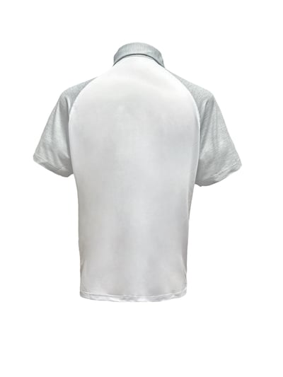 情侶款 | 灰袖拼接白色-POLO衫短袖上衣-灰袖（男）2