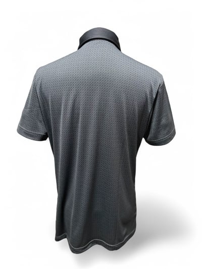 黑點圖案造型POLO衫短袖上衣-灰（男）2